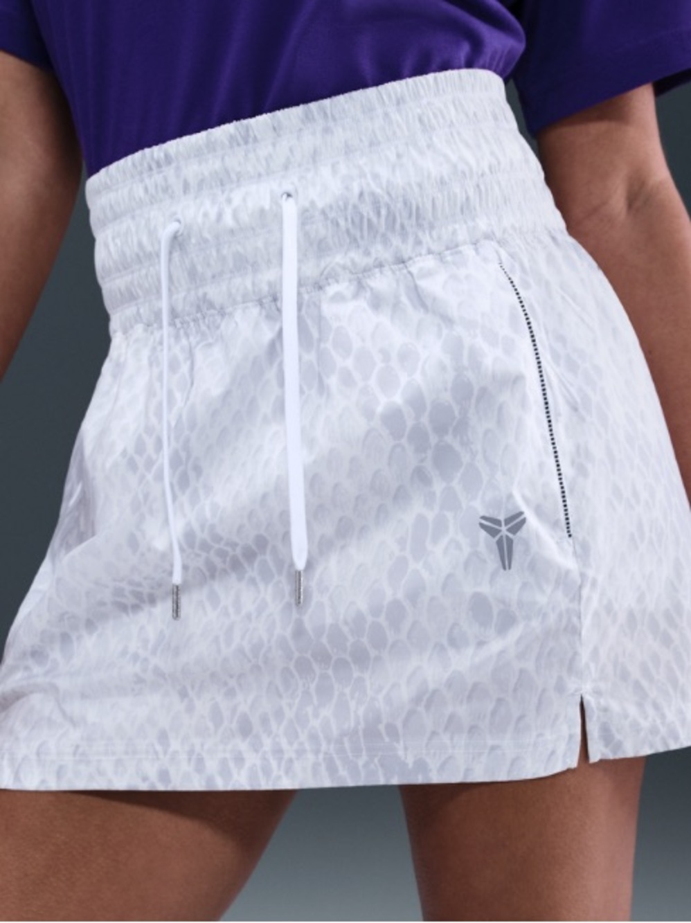 Nike Kobe Woven Skirt 'White' Gray Snake-Print